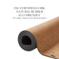 Yoga Mat 183 x 60 cm - 4 mm FSC Cork + Natural Rubber - BLACK