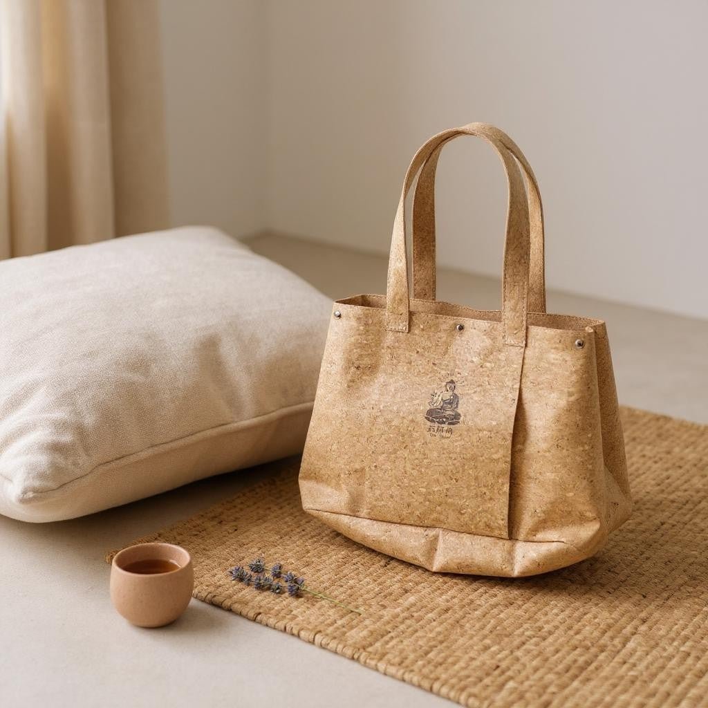Sac cabas en liège avec emplacement tapis - YAO SHI FO