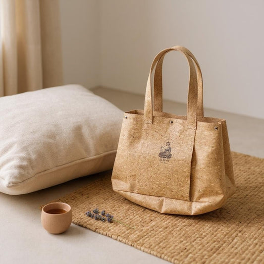 Sac cabas en liège avec emplacement tapis - YAO SHI FO