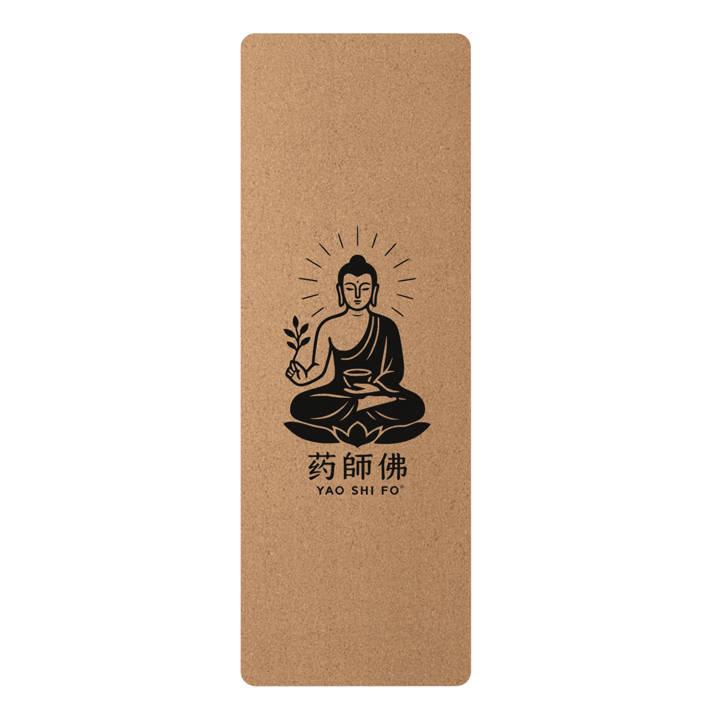 Tapis de yoga Eco 183 x 61 cm - 4mm liège FSC + caoutchouc naturel - YAO SHI FO