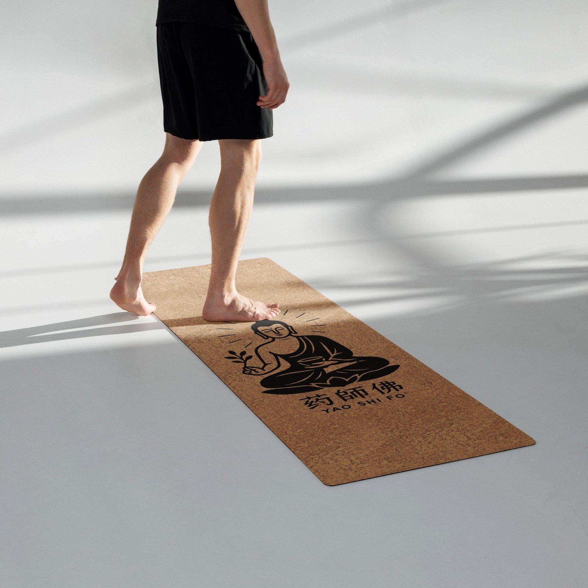 Tapis de yoga Medium 183 x 61 cm - 5mm liège FSC + caoutchouc naturel - YAO SHI FO