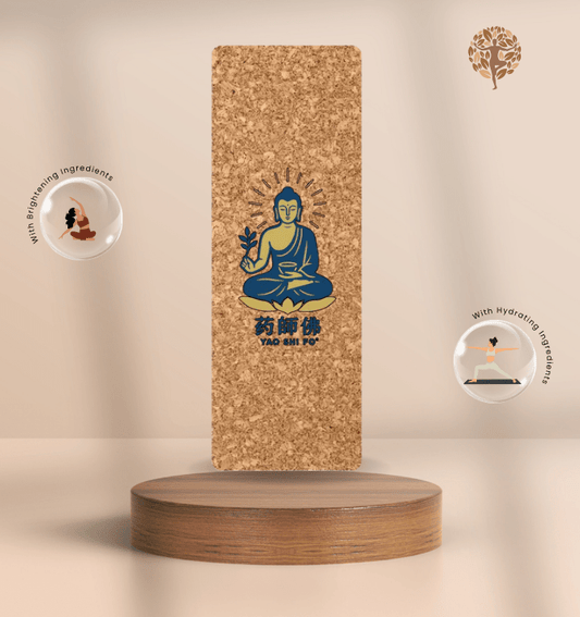 Tapis de yoga Medium 183 x 61 cm - 5mm liège FSC + caoutchouc naturel - YAO SHI FO