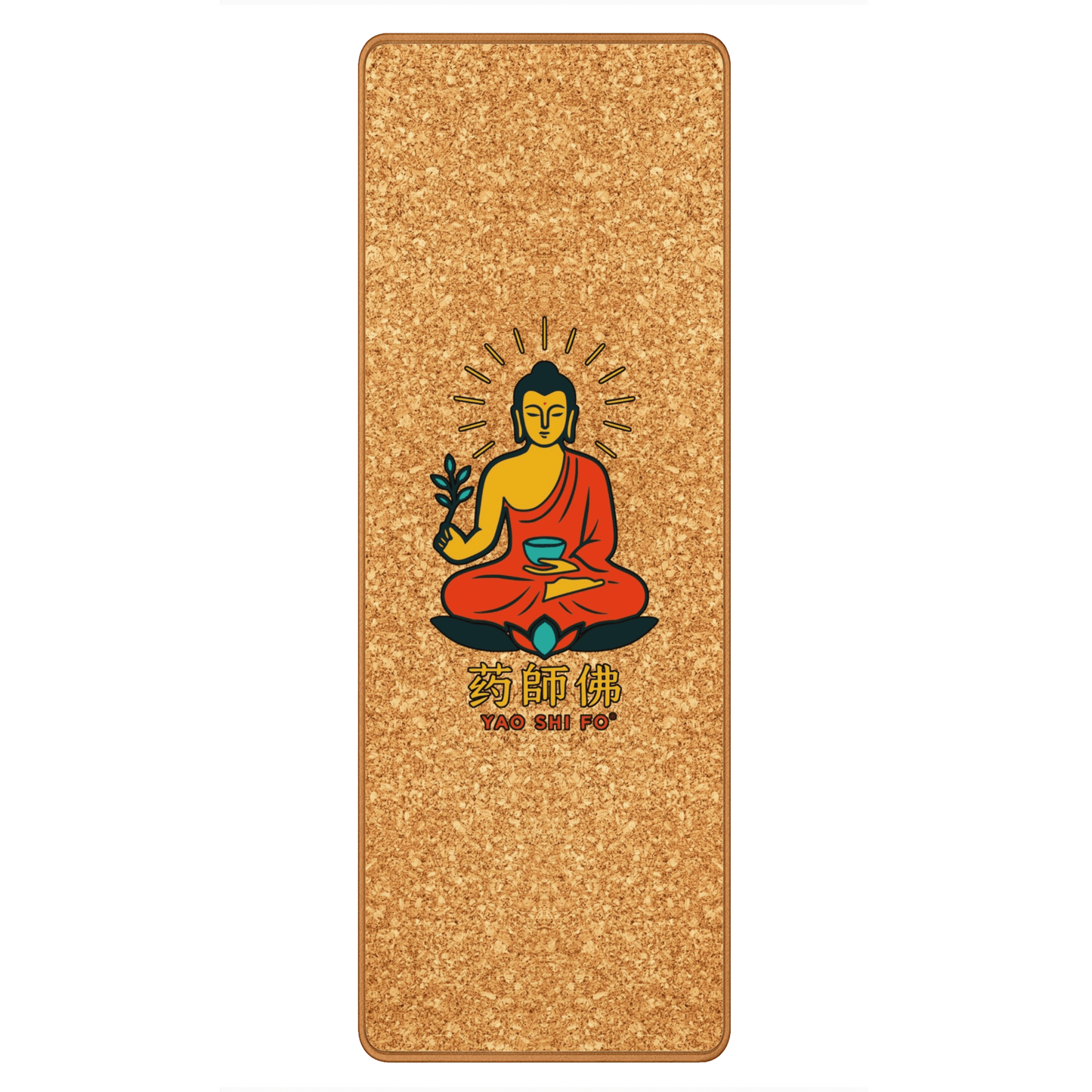 Tapis de yoga Premium 183 x 61 cm - 6mm liège FSC + caoutchouc naturel - YAO SHI FO