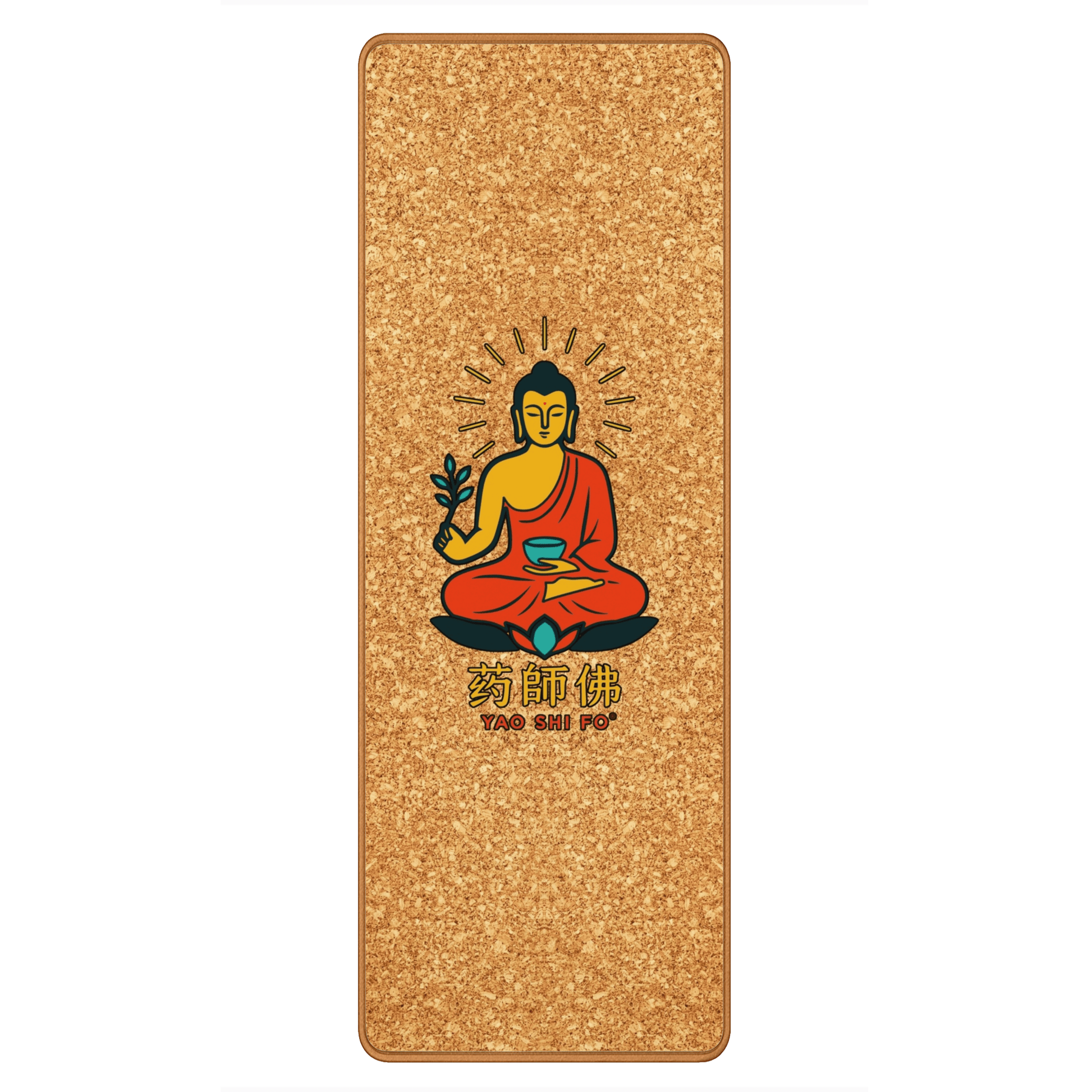 Tapis de yoga Premium 183 x 61 cm - 6mm liège FSC + caoutchouc naturel - YAO SHI FO
