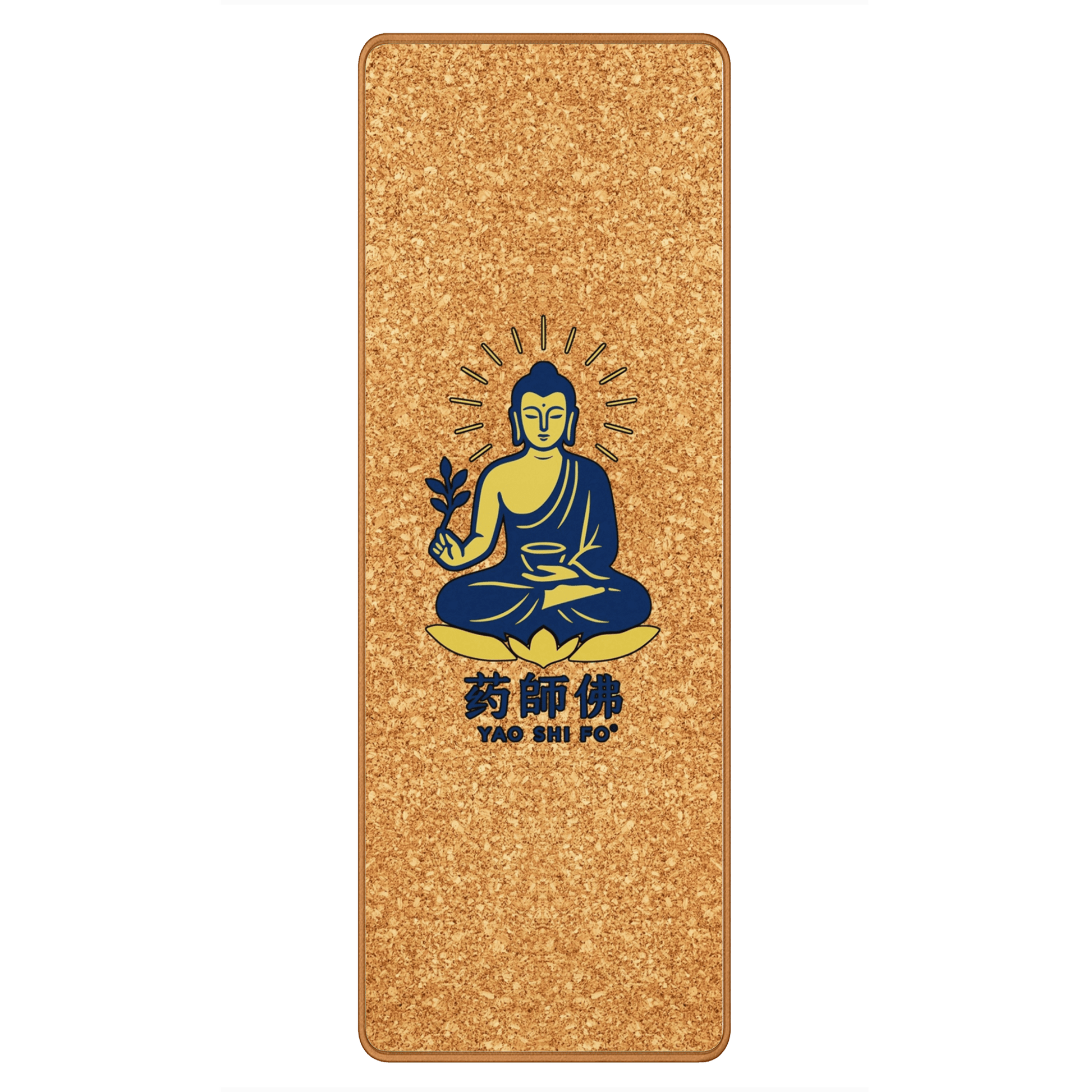 Tapis de yoga Premium 183 x 61 cm - 6mm liège FSC + caoutchouc naturel - YAO SHI FO