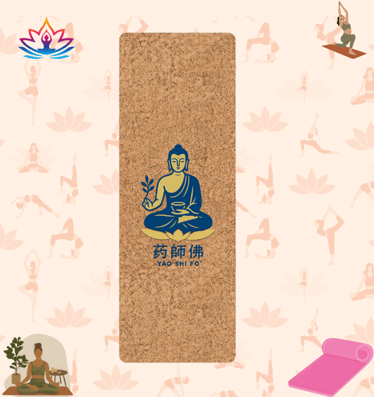 Tapis de yoga Premium 183 x 61 cm - 6mm liège FSC + caoutchouc naturel - YAO SHI FO
