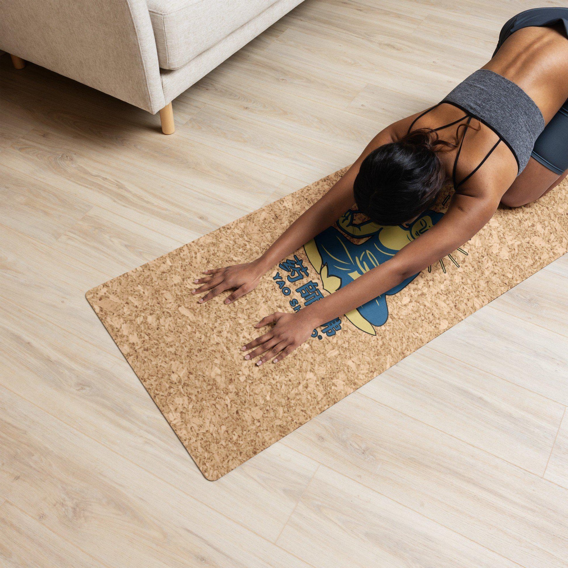 Tapis de yoga Premium 183 x 61 cm - 6mm liège FSC + caoutchouc naturel - YAO SHI FO