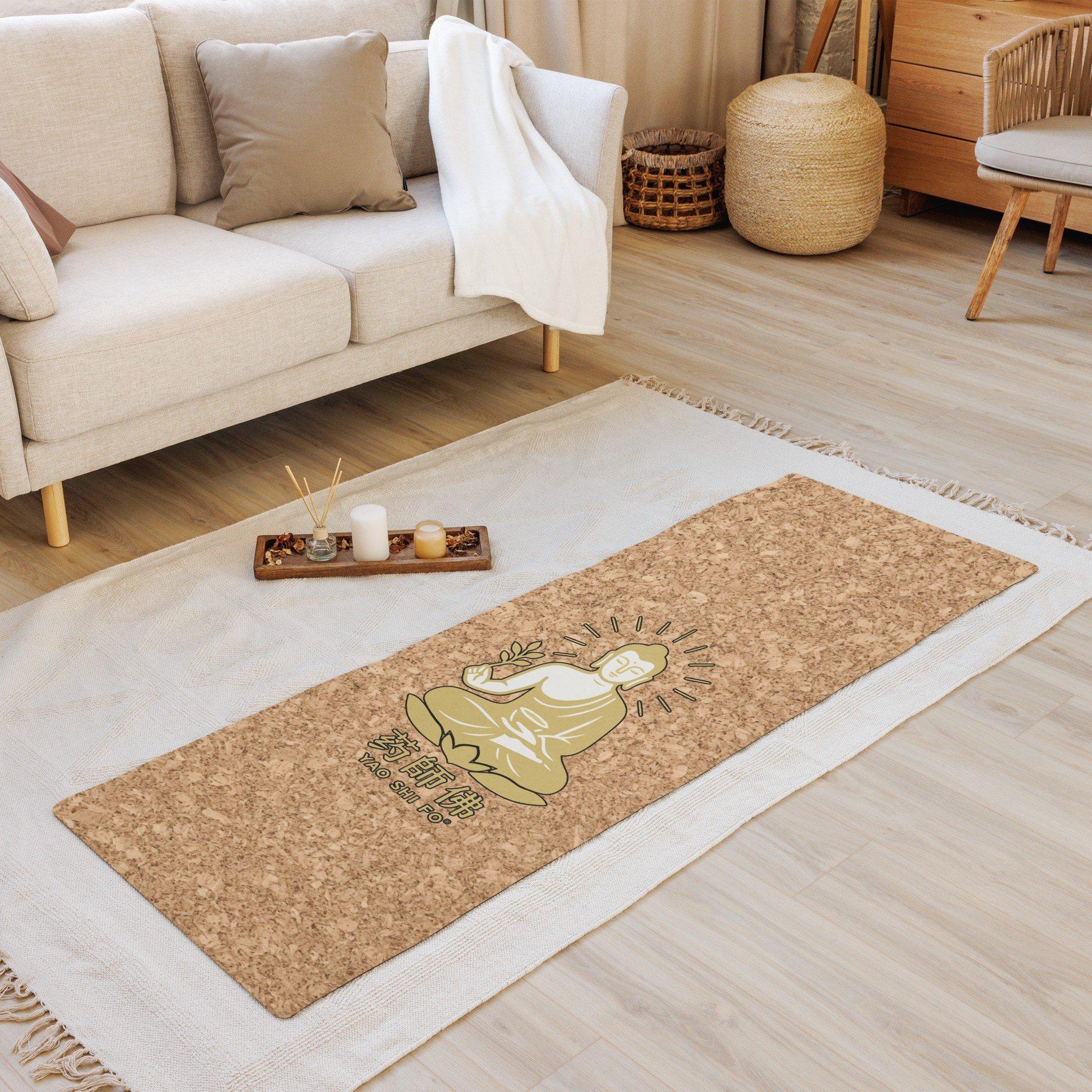 Tapis de yoga Premium 183 x 61 cm - 6mm liège FSC + caoutchouc naturel - YAO SHI FO