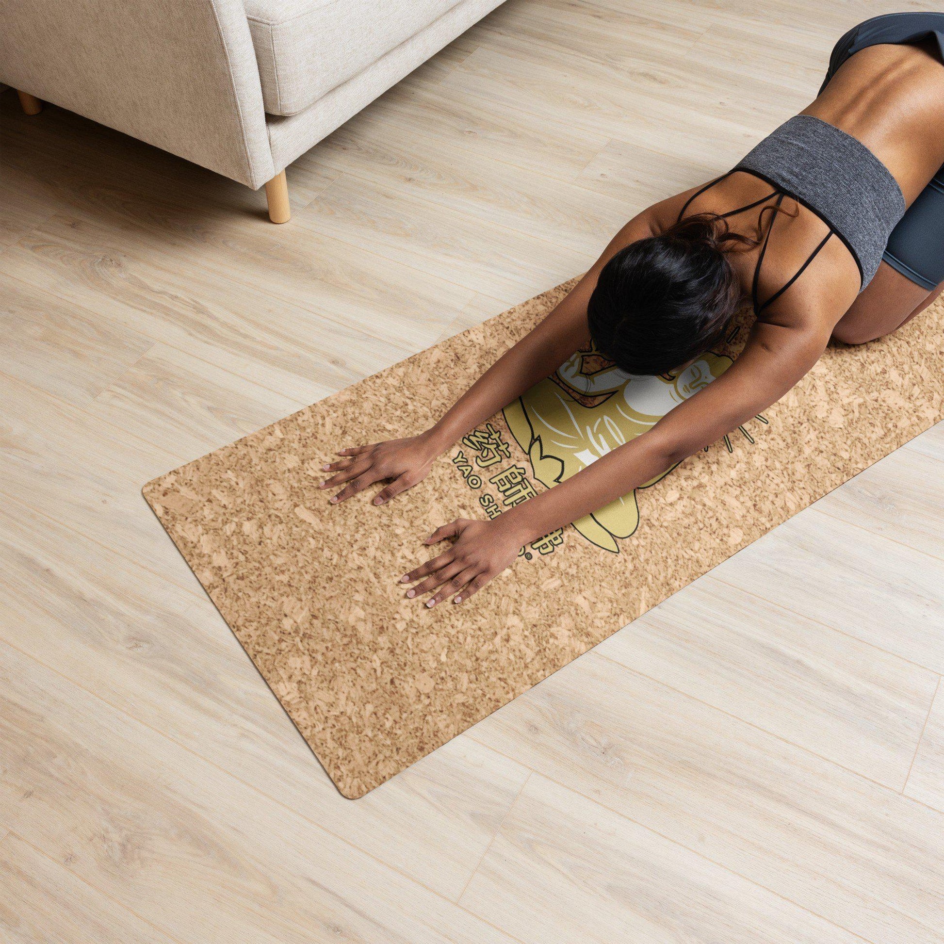Tapis de yoga Premium 183 x 61 cm - 6mm liège FSC + caoutchouc naturel - YAO SHI FO