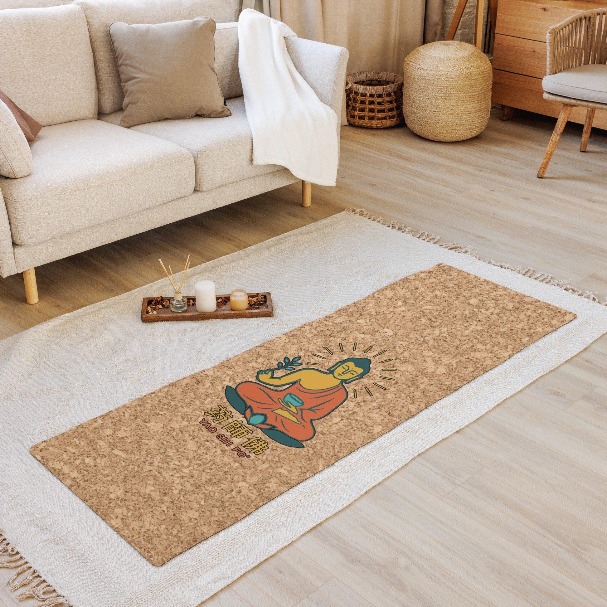 Tapis de yoga Premium 183 x 61 cm - 6mm liège FSC + caoutchouc naturel - YAO SHI FO