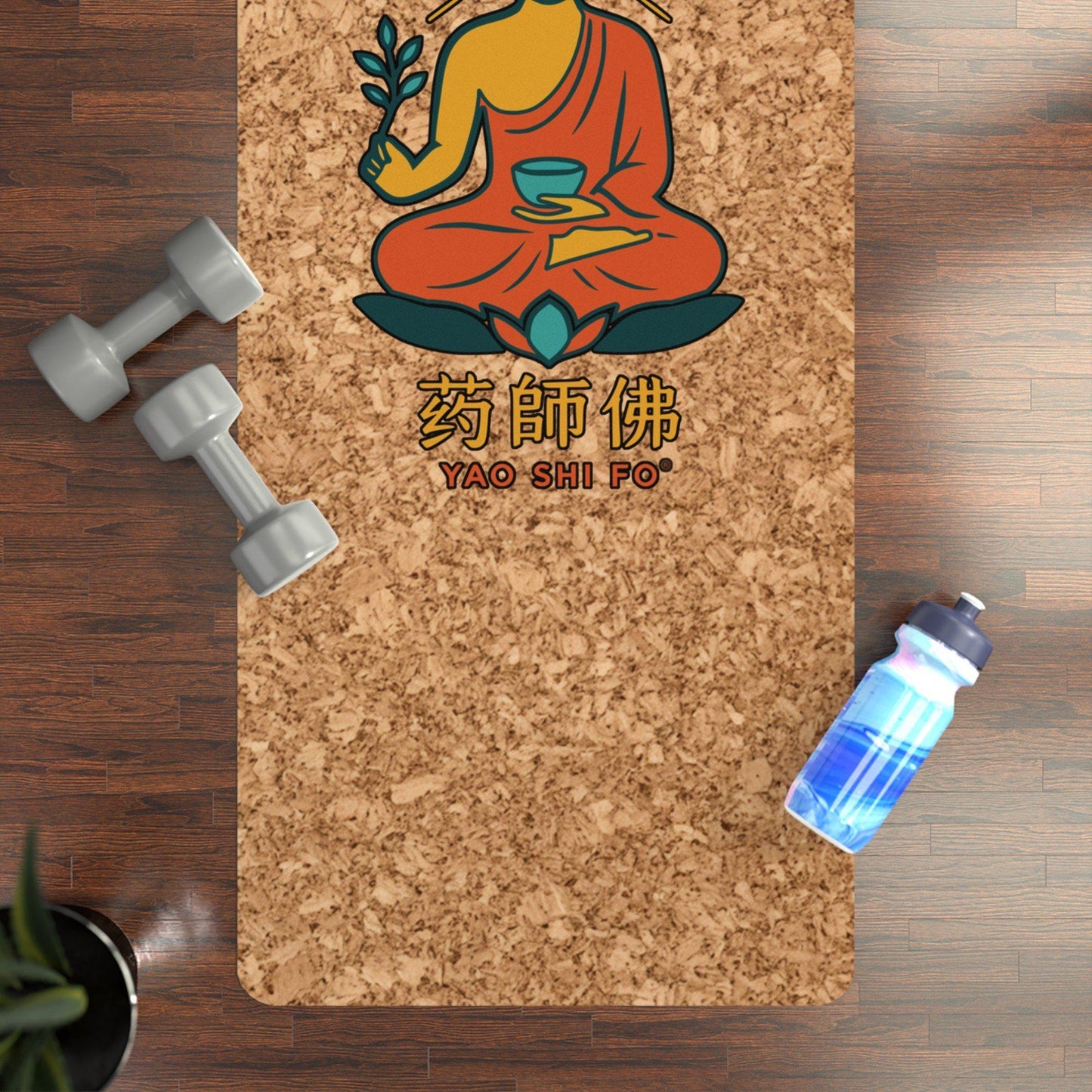 Tapis de yoga Premium 183 x 61 cm - 6mm liège FSC + caoutchouc naturel - YAO SHI FO